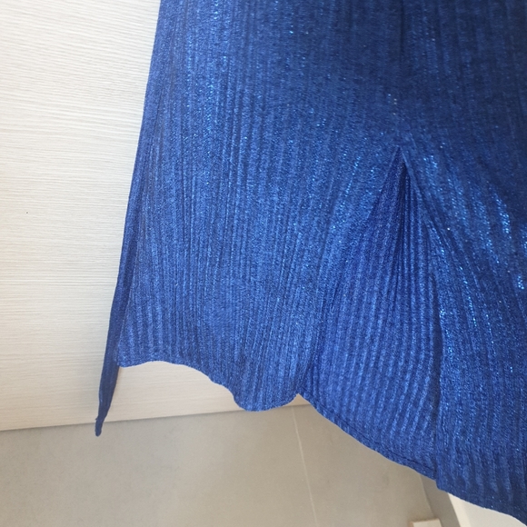 Alice & Olivia blue dress 3/4 sleeves - Picture 7 of 11